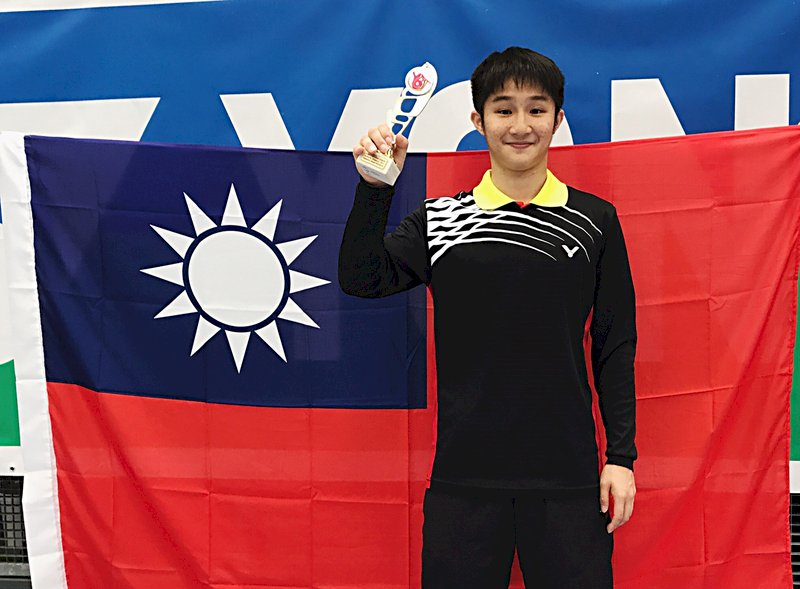台羽球小將陳孝承 比利時國際賽奪冠