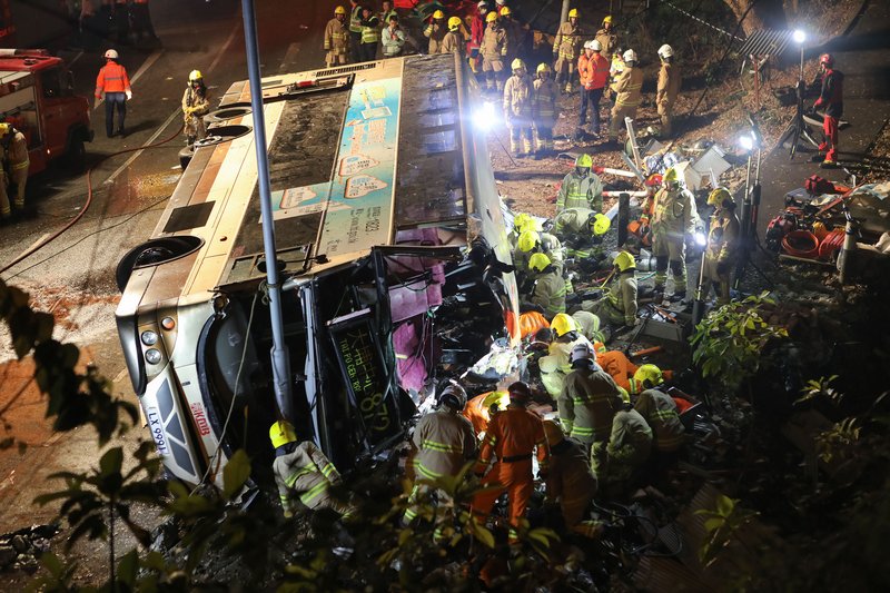 港府總部降半旗 悼念巴士車禍死者