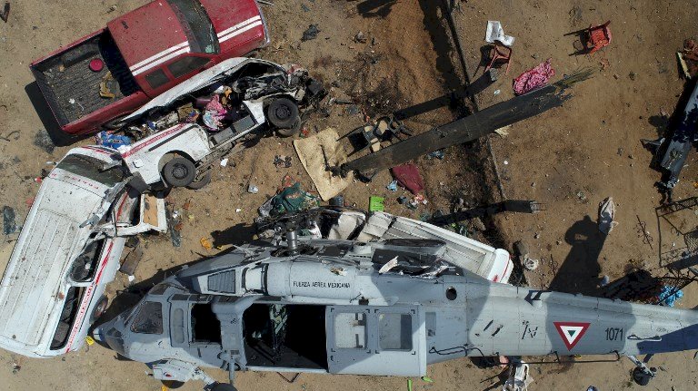 視察地震災區直升機墜地 增至13死15傷