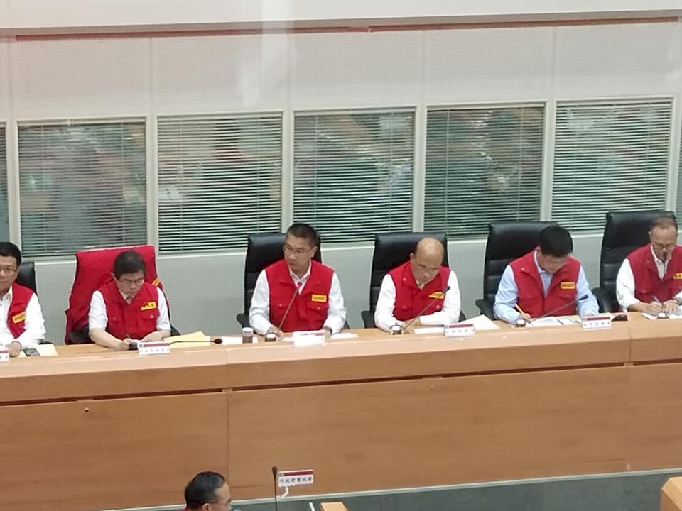 丹娜絲來襲 蘇貞昌：以最嚴謹態度防救災