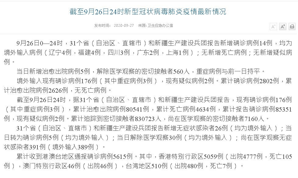 中國新增武漢肺炎14例　皆境外移入