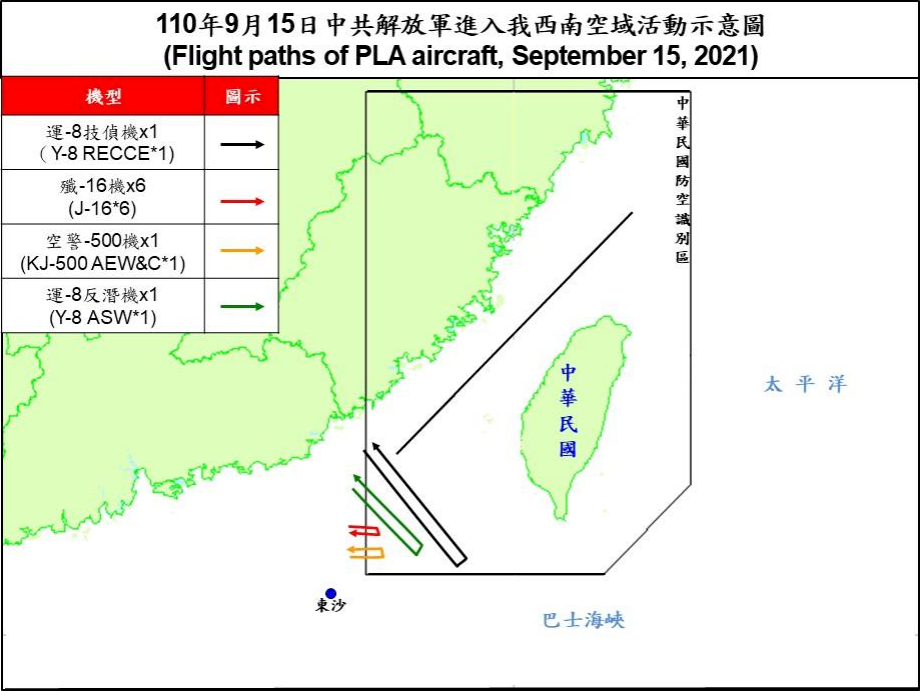 9架共機擾台 空軍兵力應對