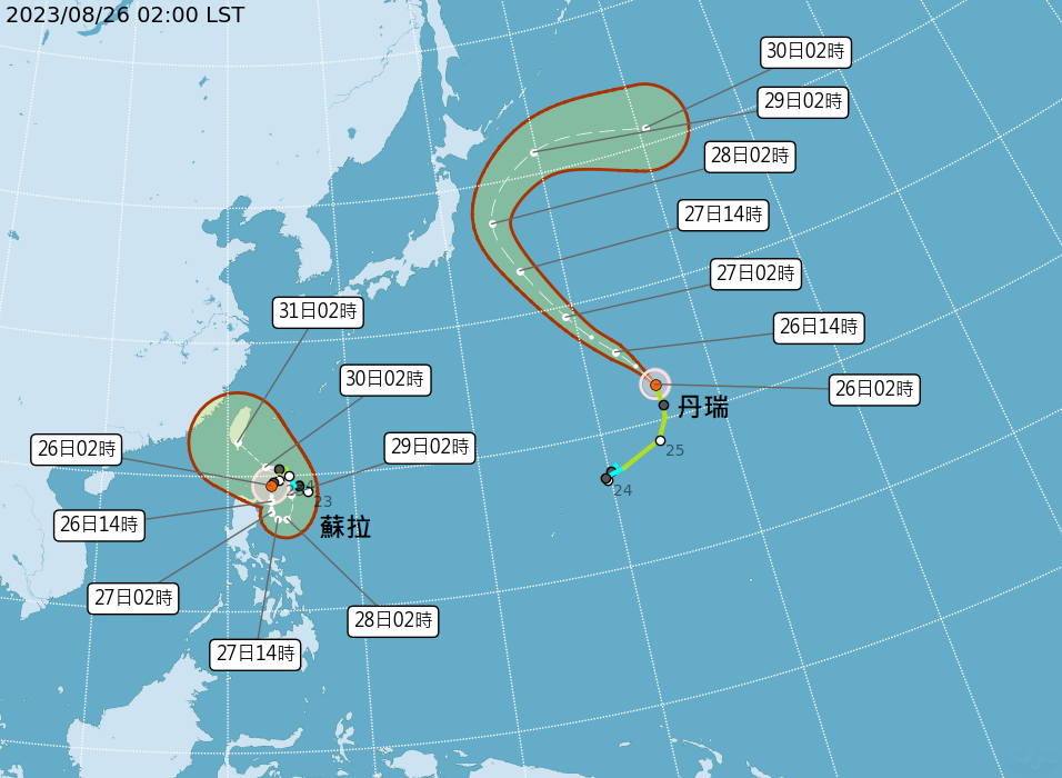 蘇拉增強為中颱  海面上打轉動向未明